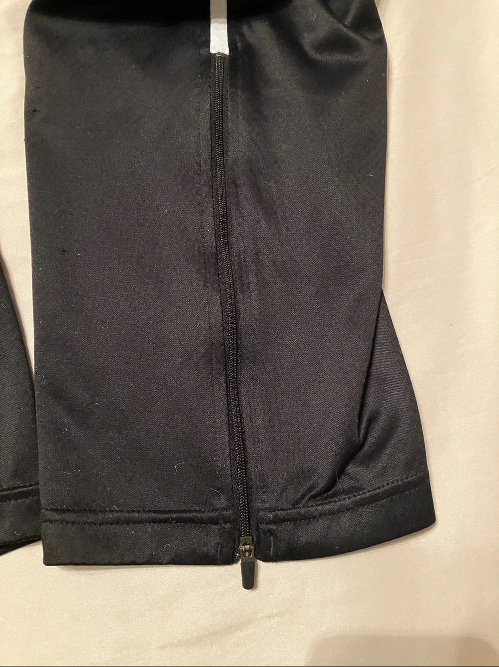 Nike Black Track Pants with White Swoosh and Side Stripe - Picture 7 of 10